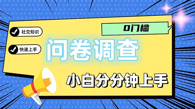 （11815期）问卷5.0，每天花点时间，日入100＋多做多得，操作简单适合大众-聊项目