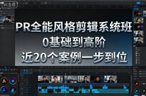 PR全能风格剪辑系统班，0基础到高阶，近20个案例一步到位-聊项目