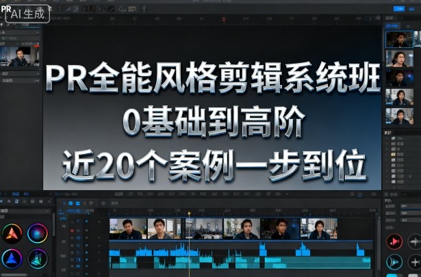 PR全能风格剪辑系统班，0基础到高阶，近20个案例一步到位-聊项目