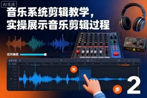 音乐系统剪辑教学，实操展示音乐剪辑过程-聊项目