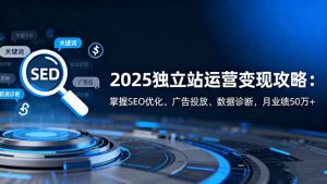 2025独立站运营变现攻略：掌握SEO优化、广告投放、数据诊断，月业绩50万+-聊项目