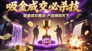 吸金成交必杀技,吸金成交魔法-产品销冠天下-聊项目