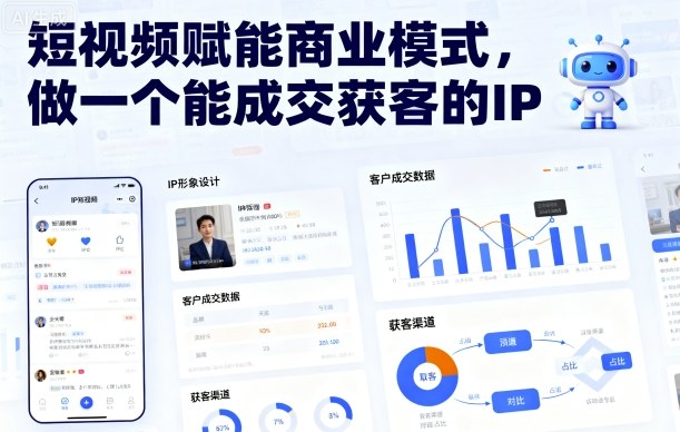 短视频赋能商业模式，做一个能成交获客的IP(更新)-聊项目