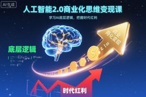 人工智能2.0商业化思维变现课，学习AI底层逻辑，把握时代红利-聊项目