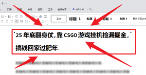25年底翻身仗，靠CSGO游戏挂机捡漏掘金，搞钱回家过肥年-聊项目