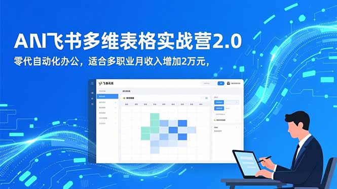 AI+飞书多维表格实战营2.0：零代码自动化办公，适合多职业月收入增加2万元-聊项目