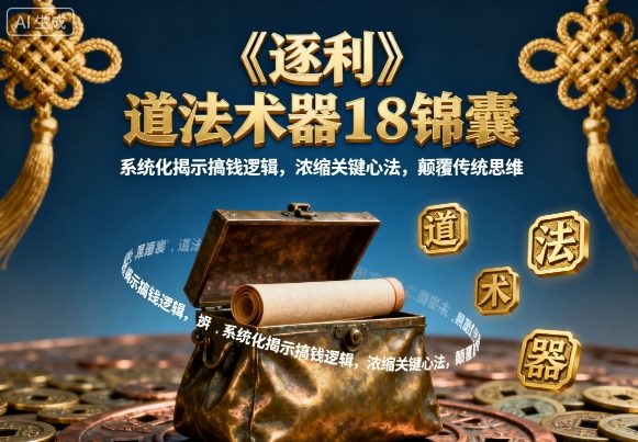《逐利》道法术器18锦囊，系统化揭示搞钱逻辑，浓缩关键心法，颠覆传统思维(更新)-聊项目