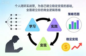 个人闭环实战营，为自己建立稳定变现的基础，全面建立你的商业逻辑思维-聊项目