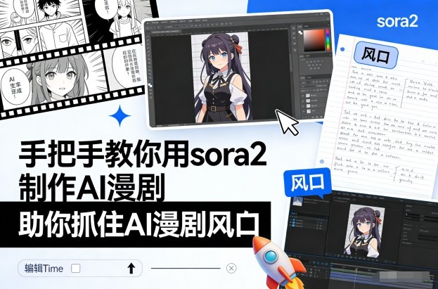 手把手教你用sora2制作AI漫剧，助你抓住AI漫剧风口-聊项目