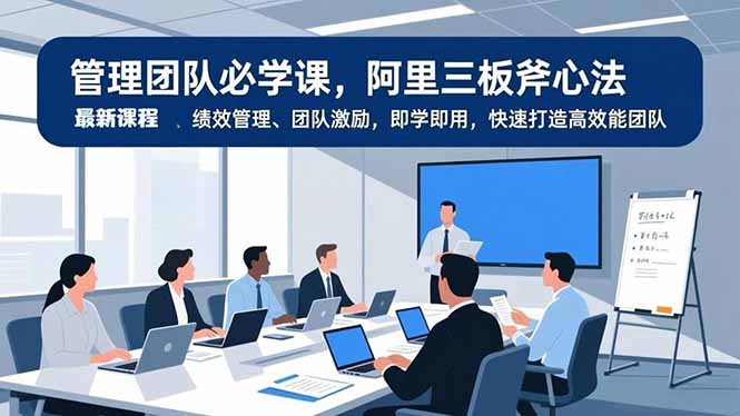 管理团队必学课，阿里三板斧心法、绩效管理、团队激励，即学即用，快速打造高效能团队-聊项目