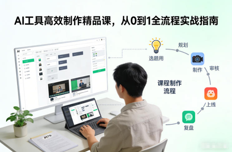 AI工具高效制作精品课，从0到1全流程实战指南-聊项目