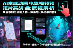 AI生成动画电影视频短片实战全流程解析,从剧本到分镜到人物一致性等手把手教你-聊项目