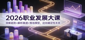 2026职业发展大课:洞察趋势+解析赛道+落地模型,迈向确定性未来-聊项目