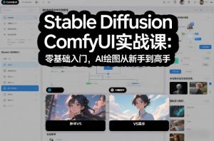 Stable Diffusion ComfyUI实战课：零基础入门，AI绘图从新手到高手-聊项目