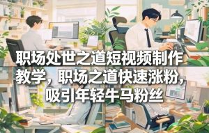 职场处世之道短视频制作教学,职场之道快速涨粉,吸引年轻牛马粉丝-聊项目