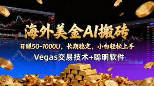 【海外美金AI搬砖】Vegas交易技术+聪明软件，日赚50-1000U，长期稳定，小白轻松上手。-聊项目