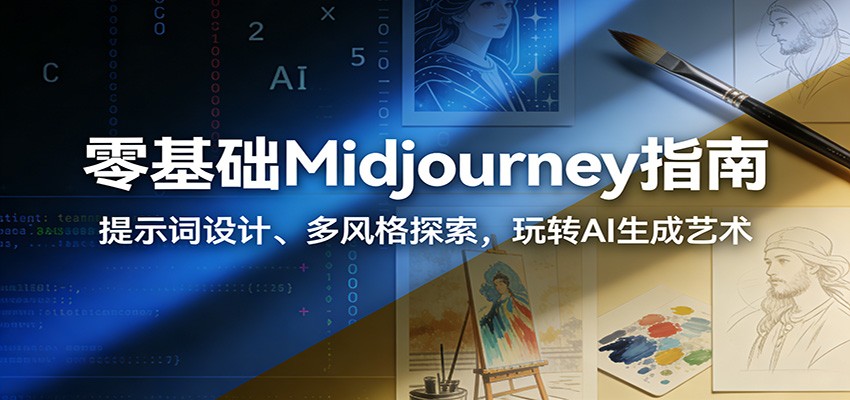 零基础Midjourney指南:提示词设计、多风格探索,玩转AI生成艺术-聊项目
