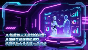 AI智能体三天实战创业营：从爆款生成到自动成交，手把手助企业实现AI化升级-聊项目