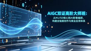 AIGC双证高阶大师班：从MJ/SD核心到AI影像编剧，构建全链路创作与商业应用体系-聊项目