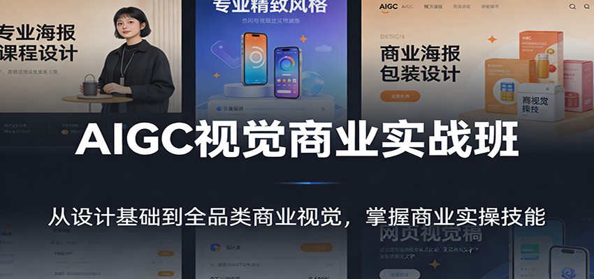 AIGC视觉商业实战班:从设计基础到全品类商业视觉,掌握商业实操技能-聊项目