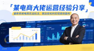 某电商大佬运营经验分享,最新系统电商实战玩法,跳出低毛利实现高效盈利-聊项目