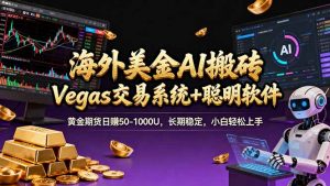 海外美金操盘手技术，Vegas交易技术+聪明软件，日赚50-1000U，长期稳定，小白轻松上手。-聊项目
