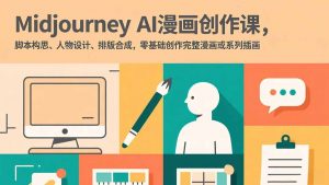 Midjourney AI漫画创作课,脚本构思、人物设计、排版合成,零基础创作完整漫画或系列插画-聊项目