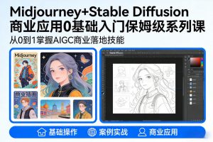 AIGC商业应用Midjourney+Stable Diffusion教程,0基础入门保姆级系列课-聊项目