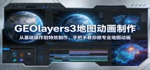 GEOlayers3地图动画制作：从基础操作到特效制作，手把手教你做专业地图动画-聊项目