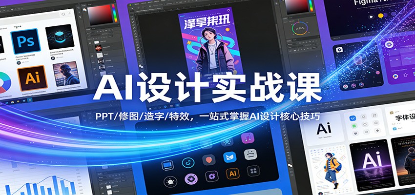 AI设计实战课:PPT/修图/造字/特效,一站式掌握AI设计核心技巧-聊项目