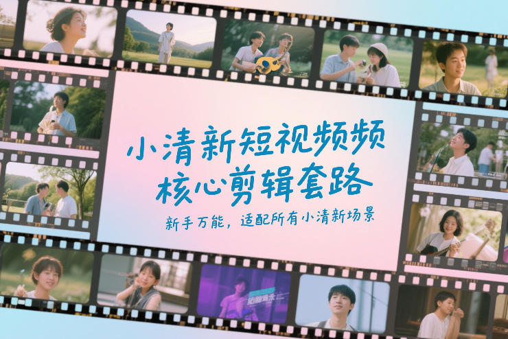 小清新短视频核心剪辑套路，新手万能，适配所有小清新场景-聊项目