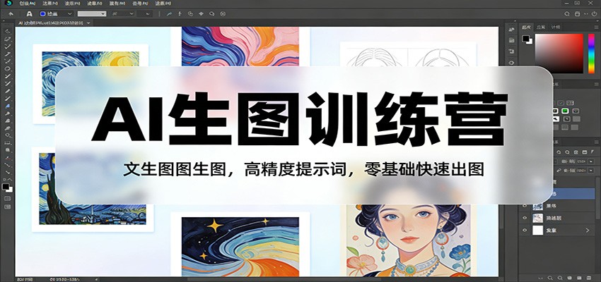 AI生图训练营：文生图图生图，高精度提示词，零基础快速出图-聊项目