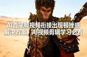 AI首尾帧视频衔接出现顿挫感解决方案，AI视频剪辑学习必看-聊项目