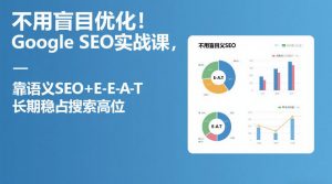 不用盲目优化!Google SEO实战课,靠语义SEO+E-E-A-T,长期稳占搜索高位-聊项目