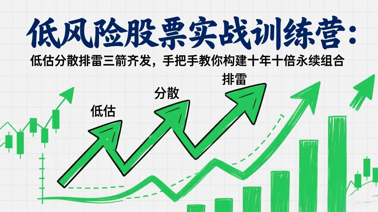 低风险股票实战训练营：低估分散排雷三箭齐发，手把手教你构建十年十倍永续组合-聊项目