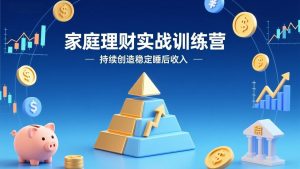 家庭理财实战训练营:从0到1建体系,三阶进阶层层递进,助你持续创造稳定睡后收入-聊项目