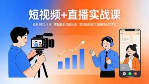 短视频+直播实战课-更新2026-3月:掌握最新流量玩法,实现短视频与直播的高效增长-聊项目