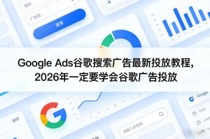 Google Ads谷歌搜索广告最新投放教程,2026年一定要学会谷歌广告投放-聊项目