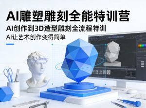 AI雕塑雕刻全能特训营,AI创作到3D造型雕刻全流程特训,AI让艺术创作变得简单-聊项目