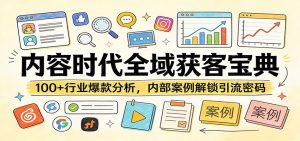 内容时代全域获客宝典:100+行业爆款分析,内部案例解锁引流密码-聊项目