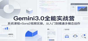 Gemini3.0实战系统课,Sora2视频实操,从入门到精通多模态创作-聊项目