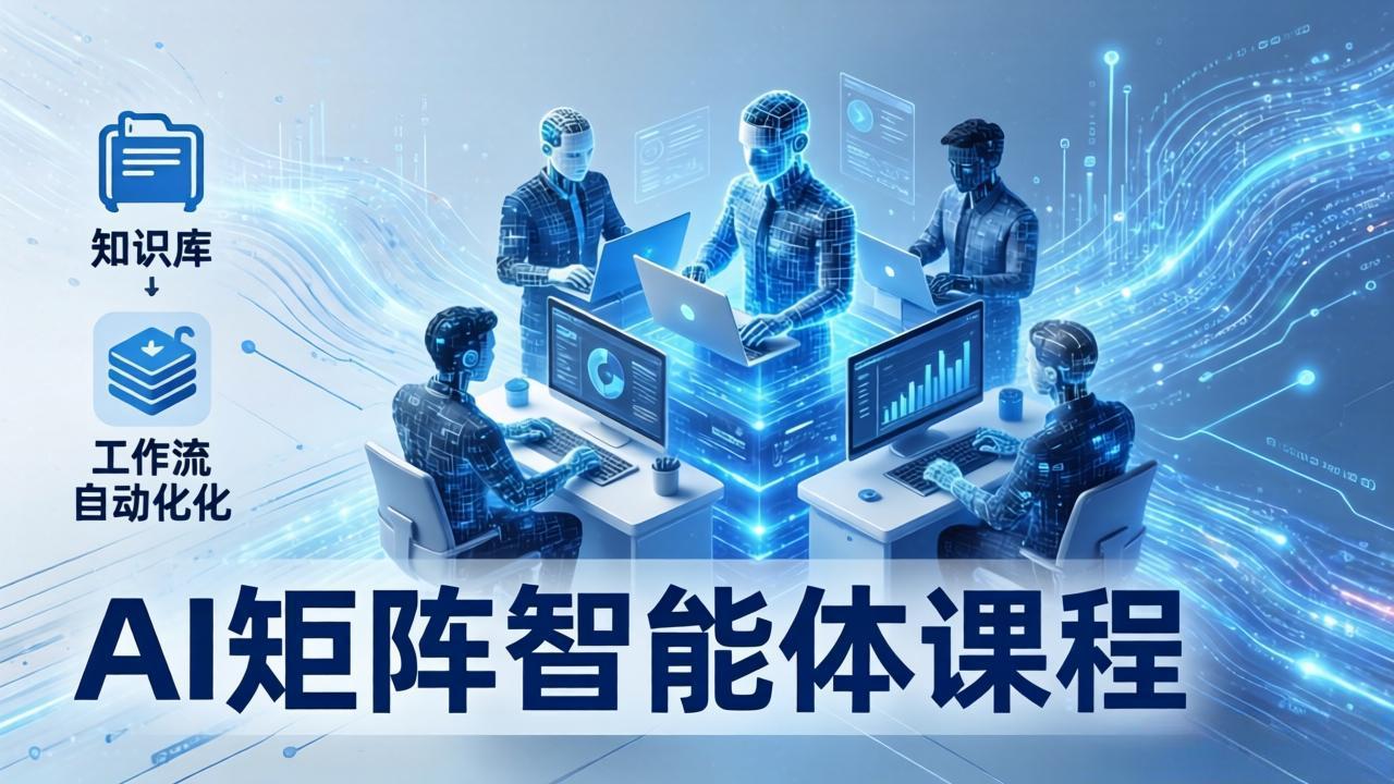 AI矩阵智能体实战：100个数字员工批量生产内容，文本知识库+工作流自动化全搞定-聊项目