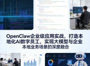 OpenClaw企业级应用实战,打造本地化AI数字员工,实现大模型与企业本地业务场景的深度融合(更新0329)-聊项目
