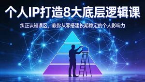 付费文章：个人IP打造8大底层逻辑课：纠正认知误区，教你从零搭建长期稳定的个人影响力-聊项目