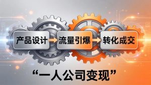 一人公司变现全攻略:产品设计+流量引爆+转化成交,打造不受年龄限制的长期事业-聊项目