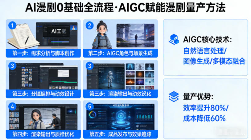 AI漫剧0基础全流程，快速掌握AIGC赋能的漫剧量产方法-聊项目