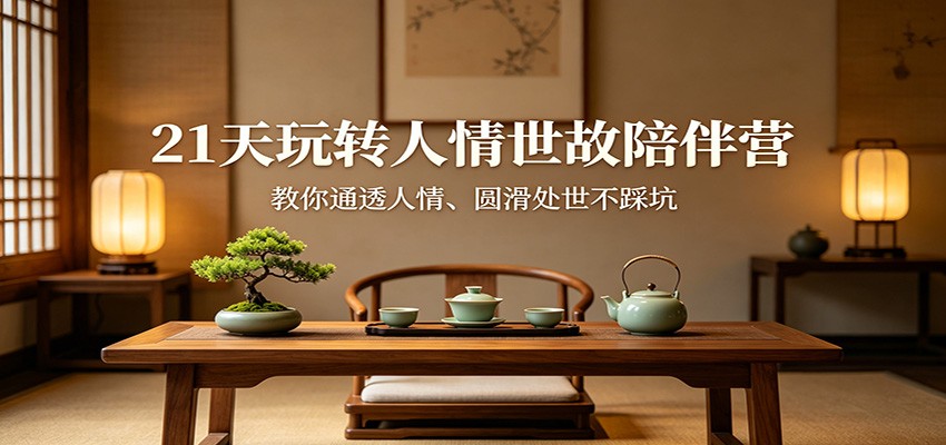 21天玩转人情世故陪伴营:教你通透人情、圆滑处世不踩坑-聊项目