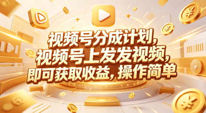 视频号分成计划，599元众筹的Red团队课程，视频号上发发视频，即可获取收益，操作简单-聊项目