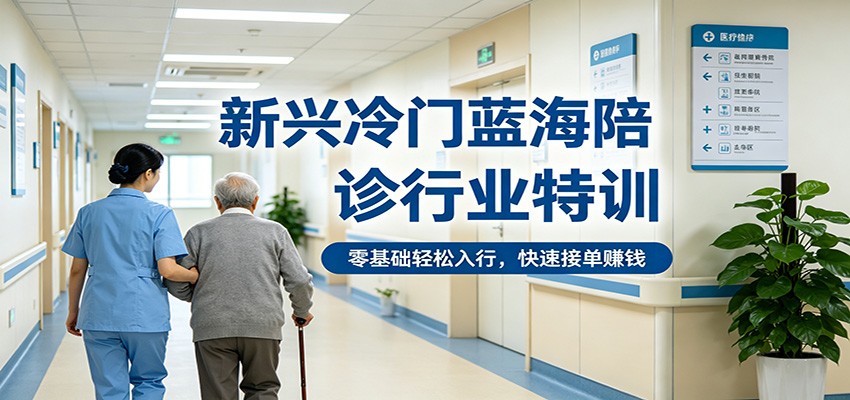 新兴冷门蓝海陪诊行业特训，零基础轻松入行，快速接单赚钱-聊项目