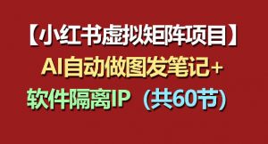 小红书虚拟矩阵项目：软件隔离IP+AI自动做图发笔记(共60节)-聊项目